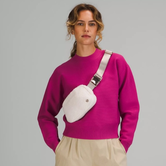 lululemon athletica Handbags - Lululemon Fleece Belt Bag - Light Ivory